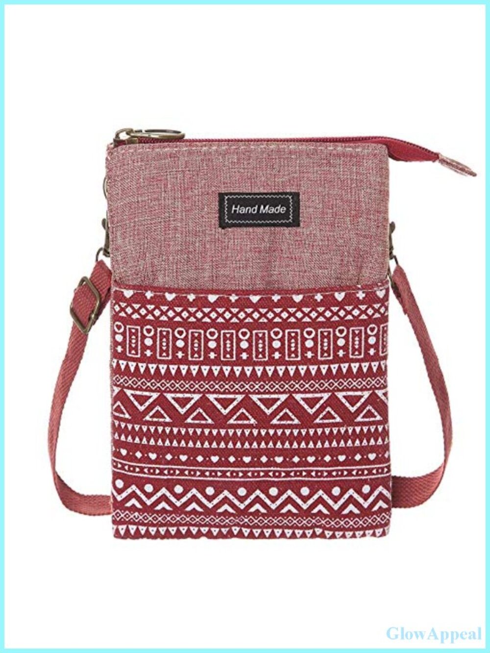Canvas Crossbody Phone Purse Wallet Floral Sling Bag Adjustable Strap